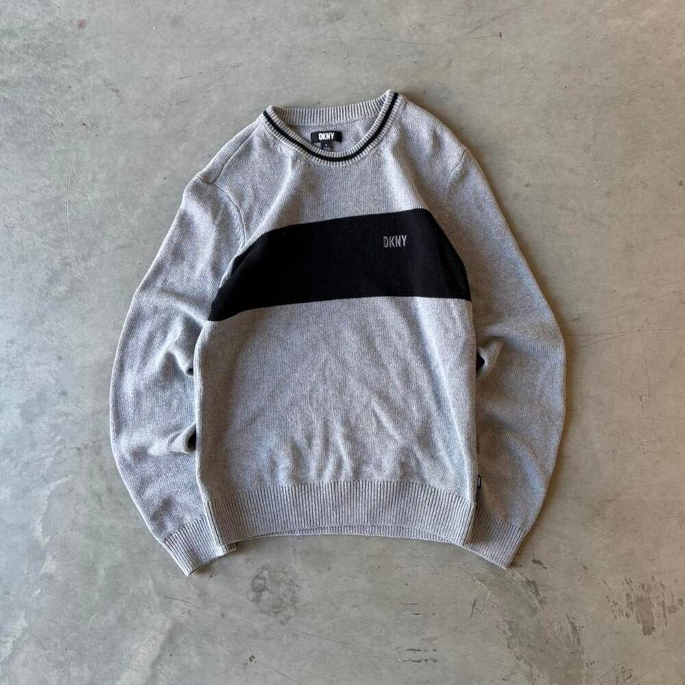 Y2k dkny striped sweater